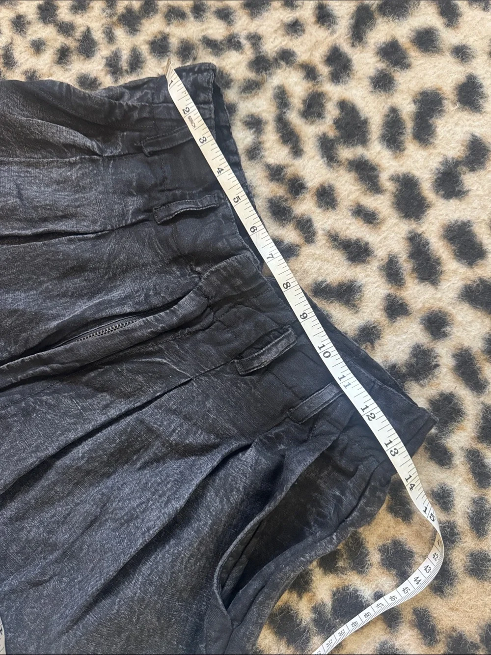 Free People High-Waist Washed Black Pleated Shorts